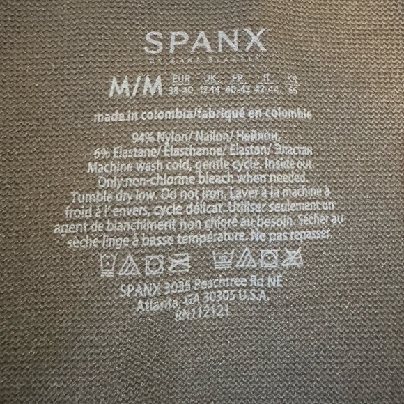 Olive Green High-Waisted Spanx Leggings with zipper ankles. Size Medium VGUC - Picture 8 of 9